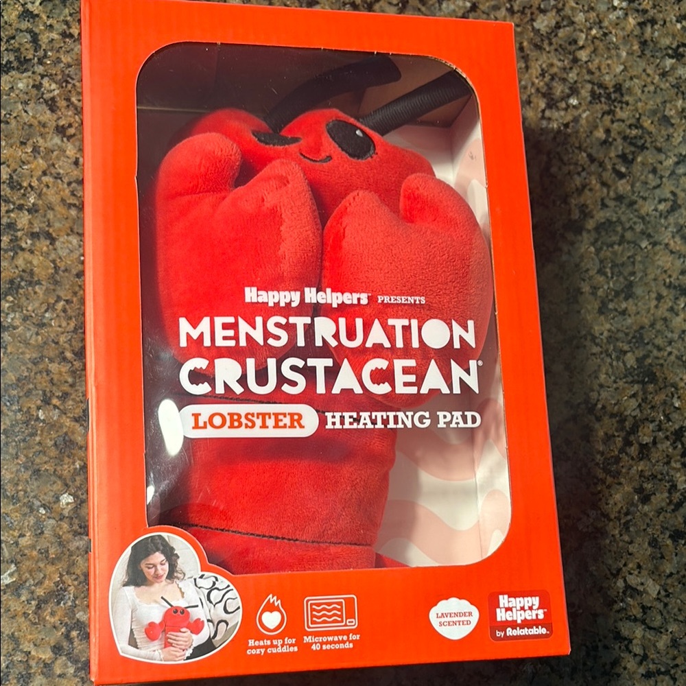 Happy Helpers Menstruation Crustacean Lobster Heating Pad NEW NIB